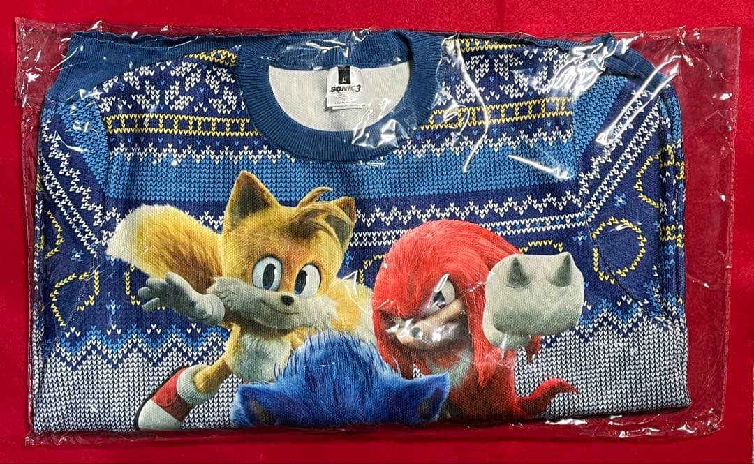 ソニック×シャドウ TOKYO MISSION セーター　Lサイズ　新品未開封