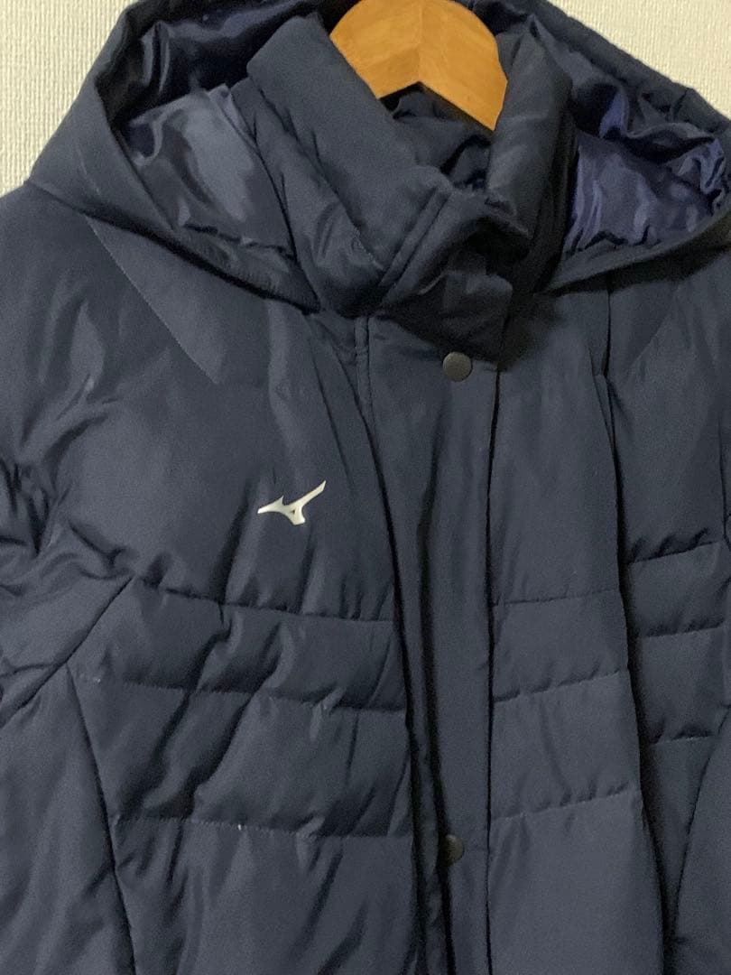 【レディース美品】Mizuno ネイビー ダウンベンチコート XL