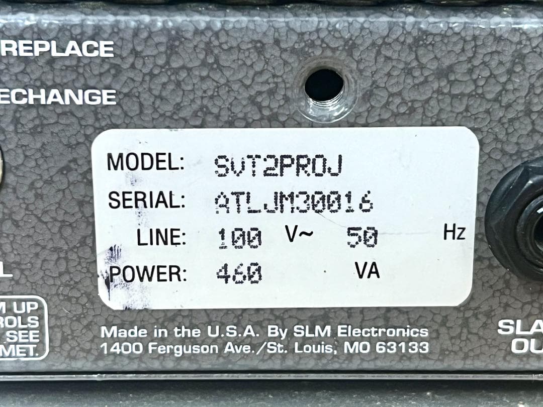 Ampeg SVT-2 PRO ベース用アンプ 通電確認のみ