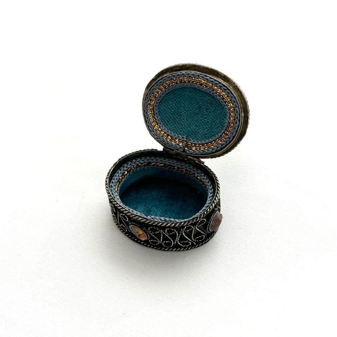 アンティーク ヴィンテージ 天然石ミニジュエリーボックス｜小物入れ 一点物