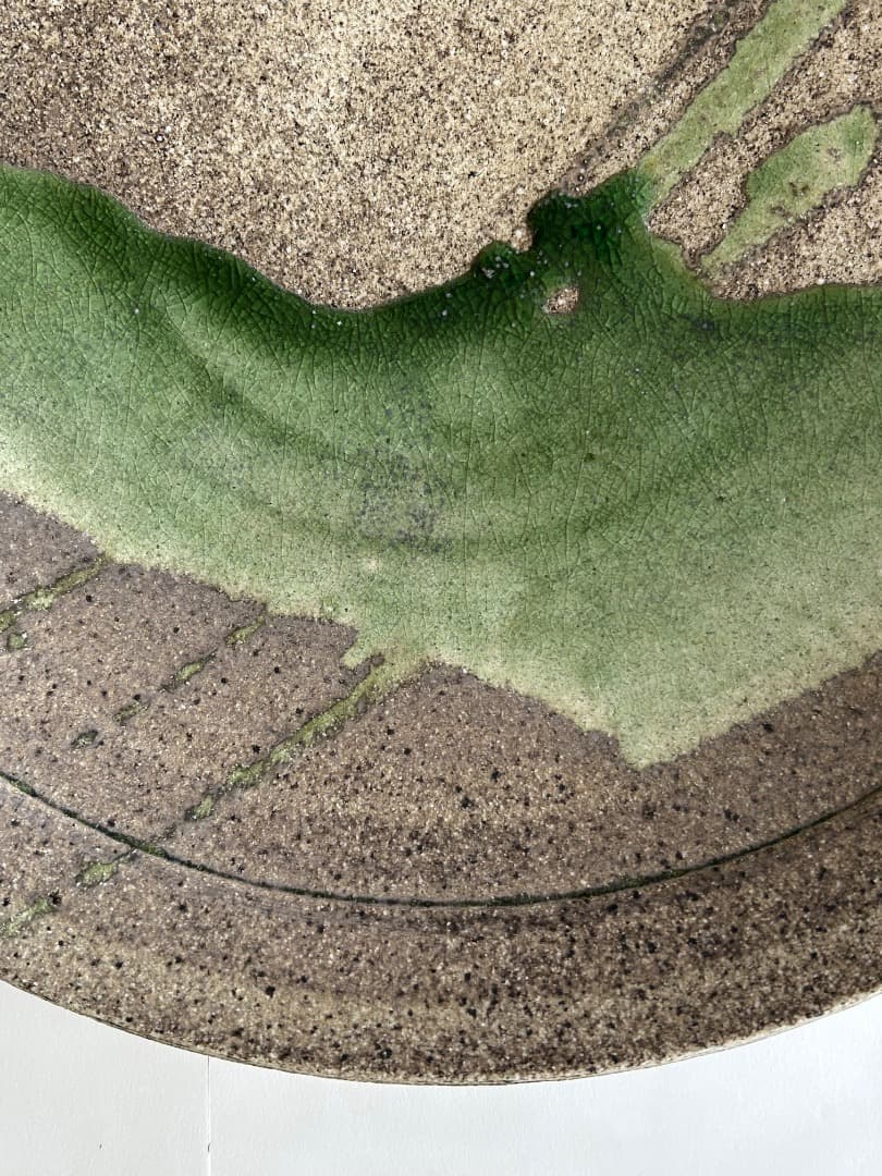 灰釉大皿　(竹内公明作) 直径 46cm