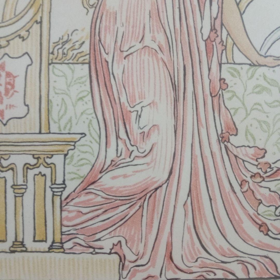 ウォルタークレイン リトグラフ『クイーンサマー百合と薔薇の旅』1891年初版