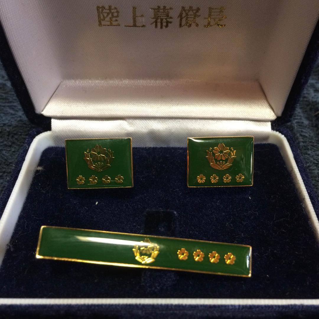 超プレミア☆☆☆☆陸上幕僚長ネクタイピン&タフス＋ボールペン