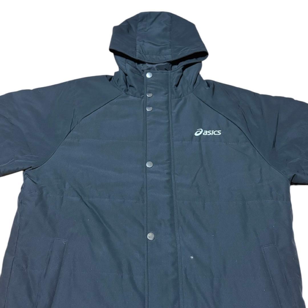 【asicsアシックス】ベンチコート(XL)ブラック