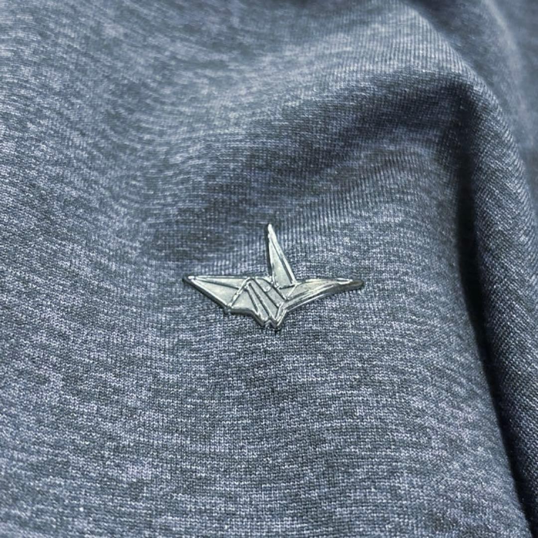 1PIU1UGUALE3 RELAX 長袖モックネックシャツ　裏起毛　ネイビー