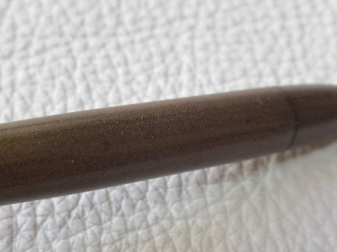 ◆未使用 1950年頃 ラベル付◆杉田万年筆 ライン 茶色ベークライト製 細字