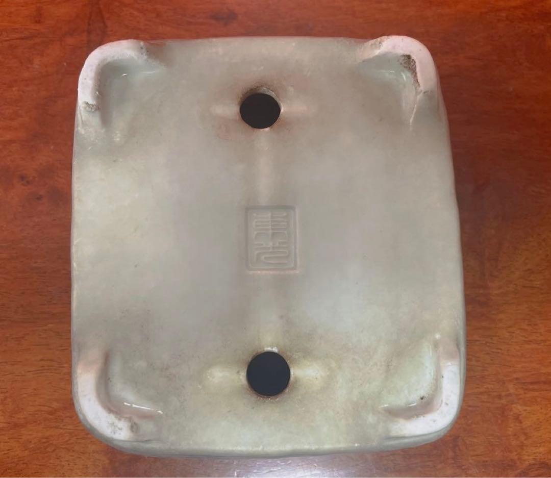 盆栽　鉢　中国鉢　盆栽小鉢 盆栽鉢 ミニ盆栽　烙印あり　風景画