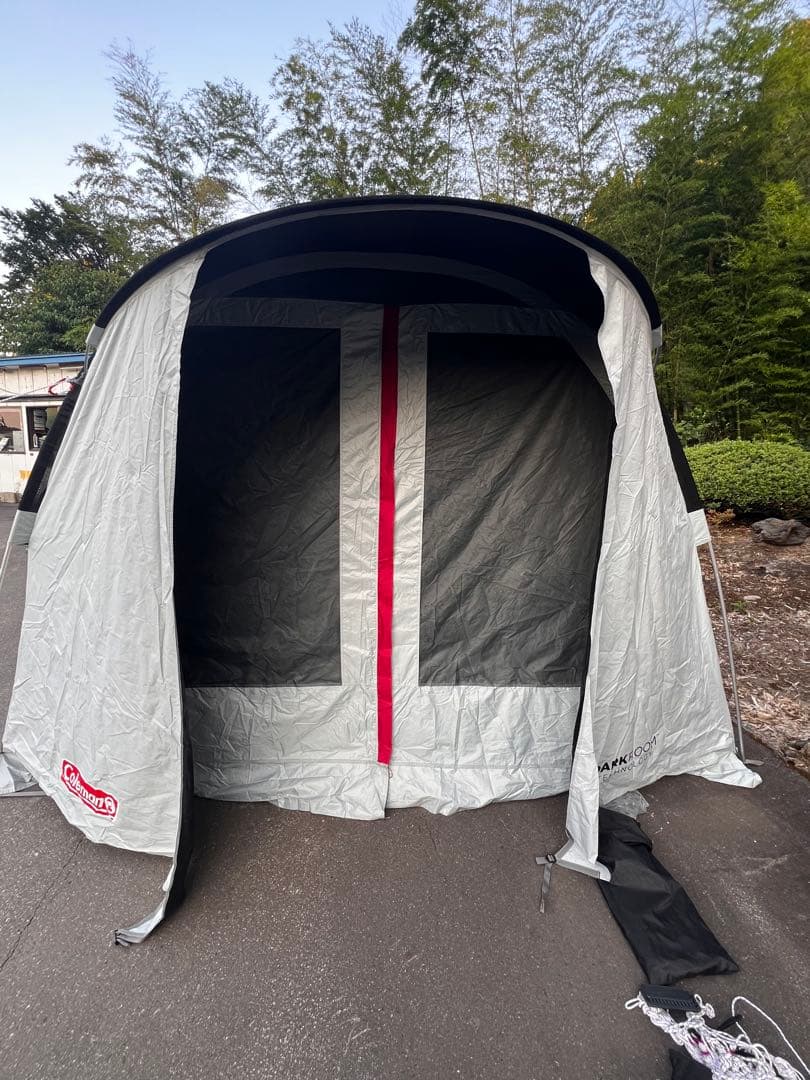 Coleman ツールームテント グレー キャンプ用かまぼこテントダークルーム