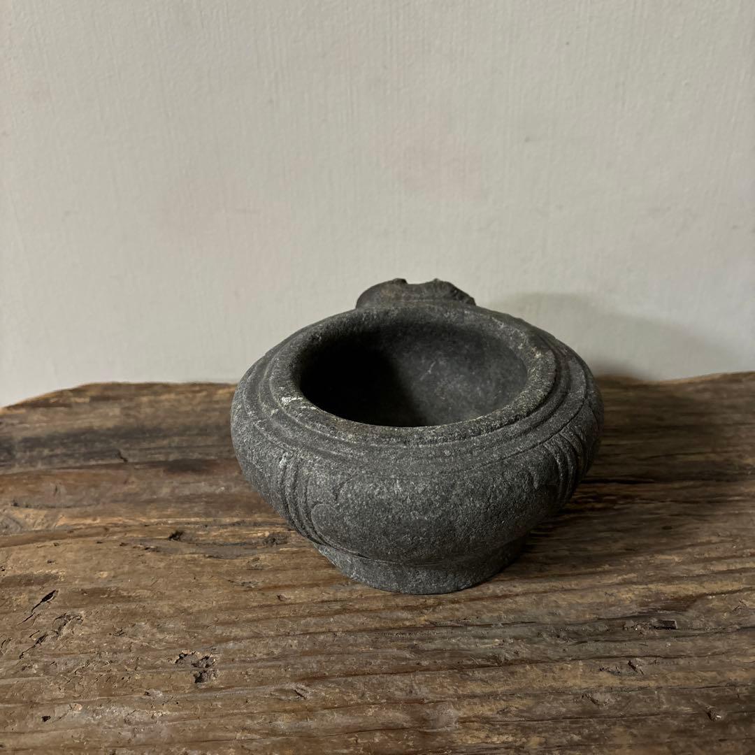 李朝　石製　香炉　祭器　朝鮮王朝　高麗　朝鮮王朝　骨董品　古民芸　古美術