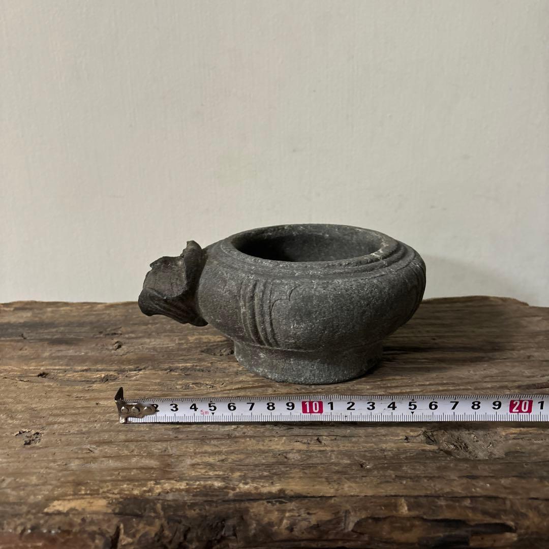 李朝　石製　香炉　祭器　朝鮮王朝　高麗　朝鮮王朝　骨董品　古民芸　古美術