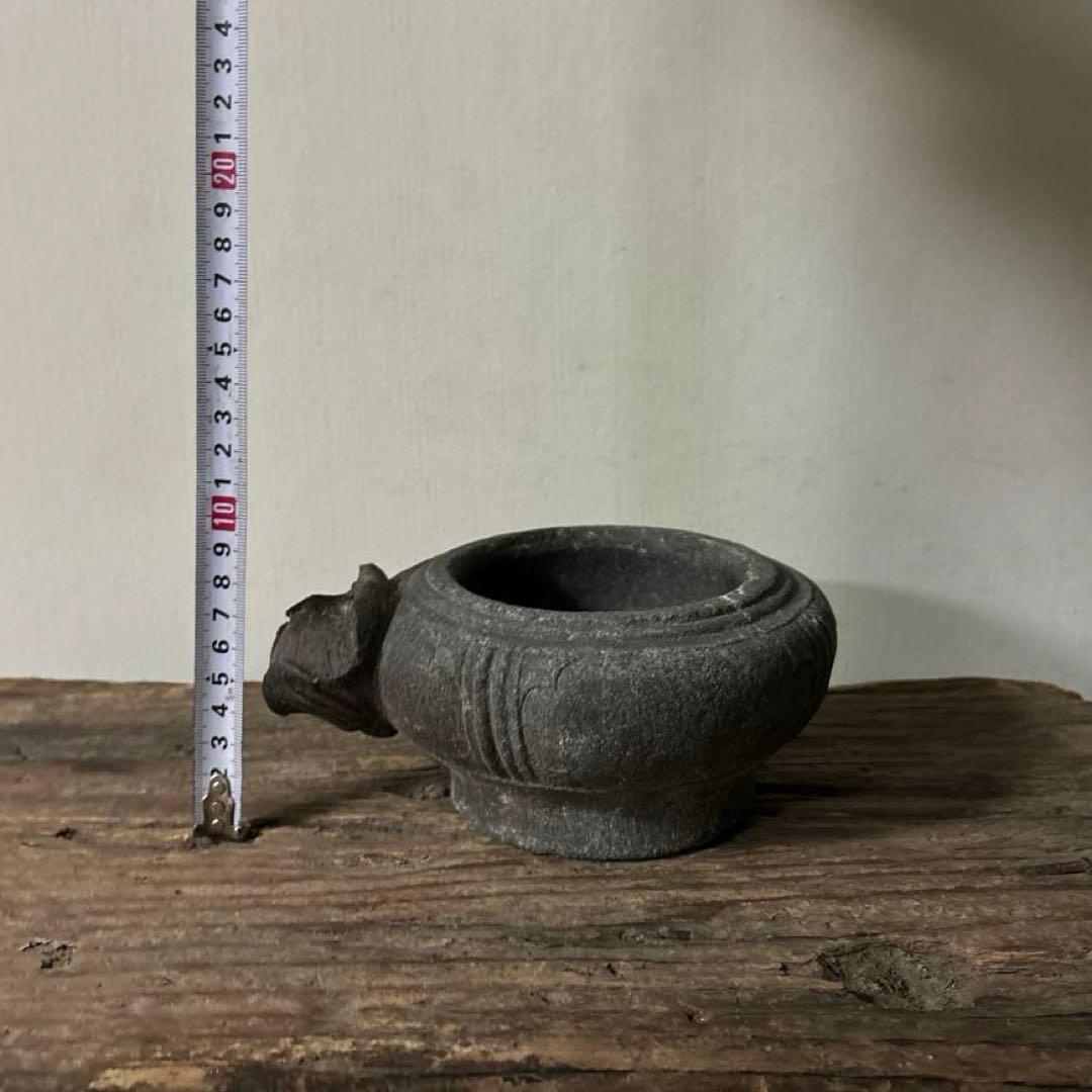 李朝　石製　香炉　祭器　朝鮮王朝　高麗　朝鮮王朝　骨董品　古民芸　古美術