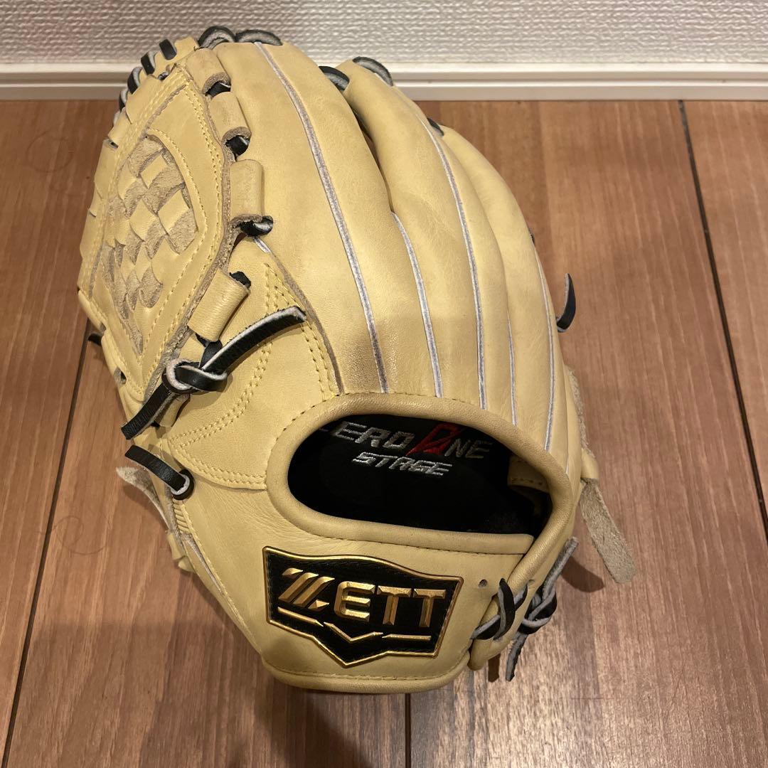 ZETT ZERO ONE STAGE 少年軟式グローブ クリーム色　左投げ