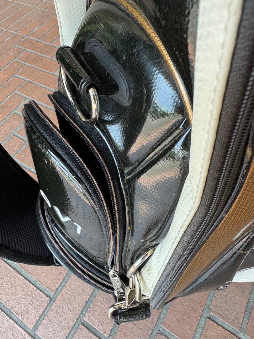 タイトリスト Titleist キャディバッグ ホワイト ブラック ゴルフ 刺繍