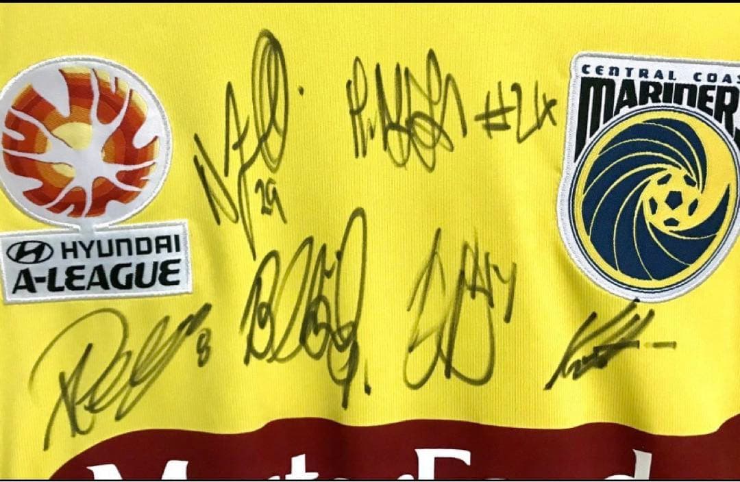 直筆　本物　オーストラリア　Aリーグ　セントラル　コースト　マリナーズ
