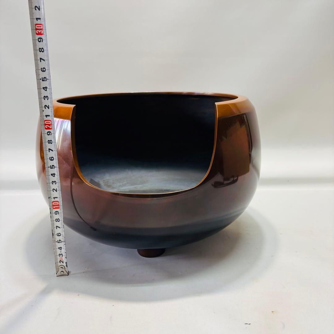 中村秀峰作 唐銅 大西風炉 茶道具 未使用品