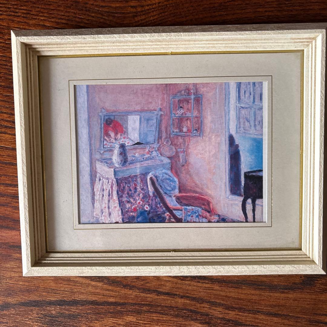 室内の静物画 油彩 白色フレーム