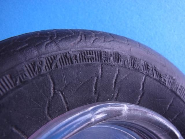 鬼タイヤ　ガラス灰皿　日米商店　鬼号　戦前　大正　昭和レトロ　ホーロー看板