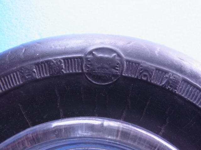 鬼タイヤ　ガラス灰皿　日米商店　鬼号　戦前　大正　昭和レトロ　ホーロー看板