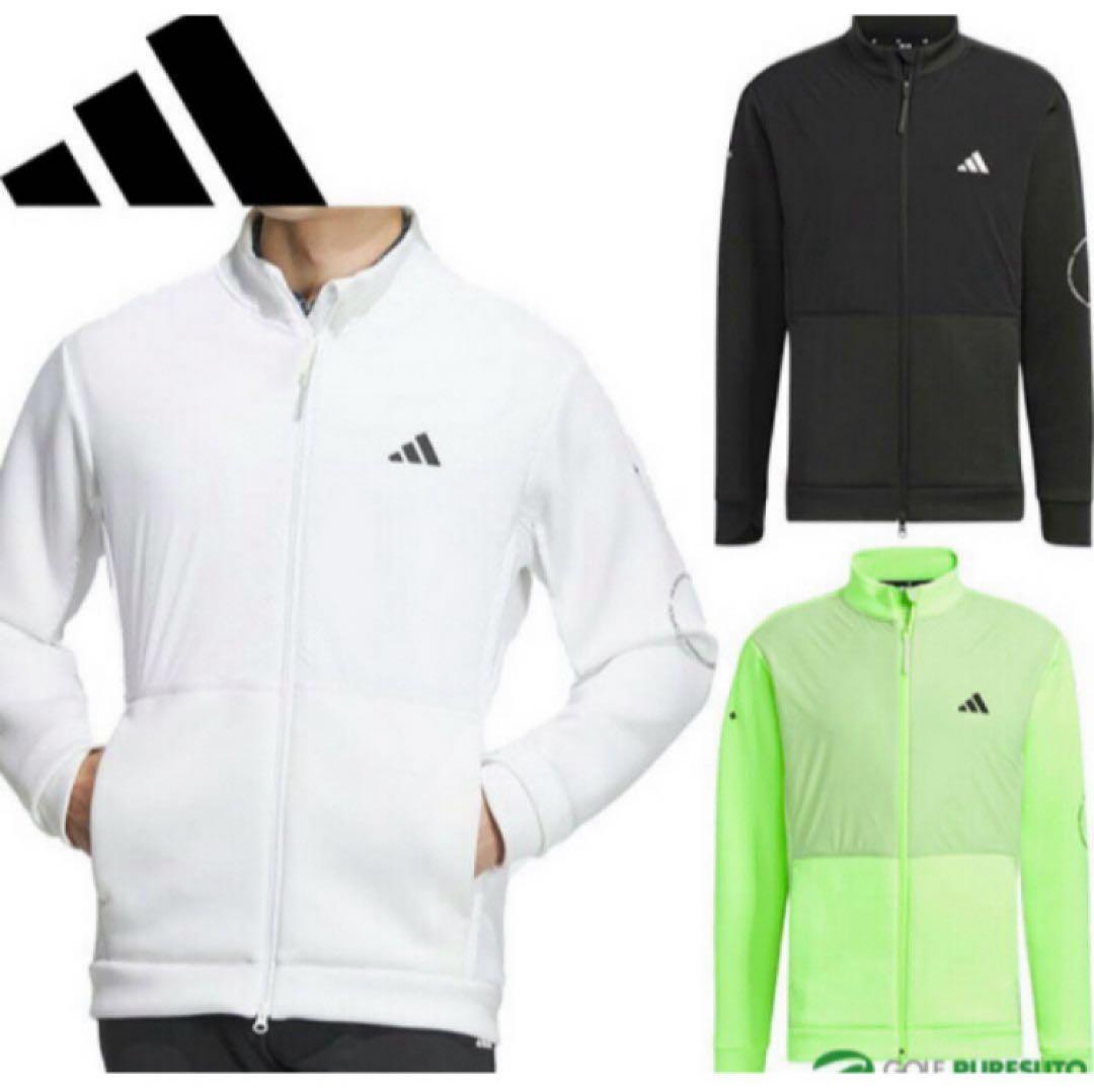 送料無料 新品 adidas GOLF ダンボールニット フルジップ L WT