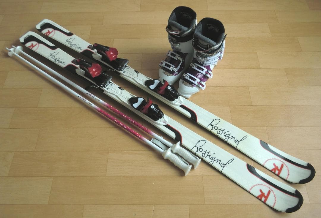 ■■送料無料■ロシニョール■女性用スキーセット■板154靴25.5■メンテ付■■