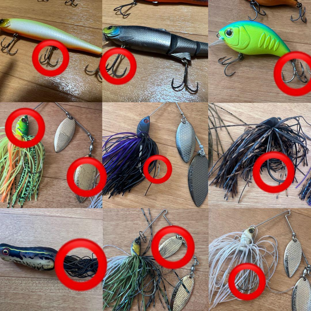 バス釣り　引退セット　バーサス入れ物付き　新品あり　約100個