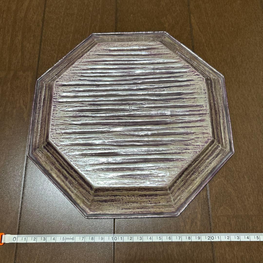 平安 秀明 造 八角 菓子盆 344g 共箱