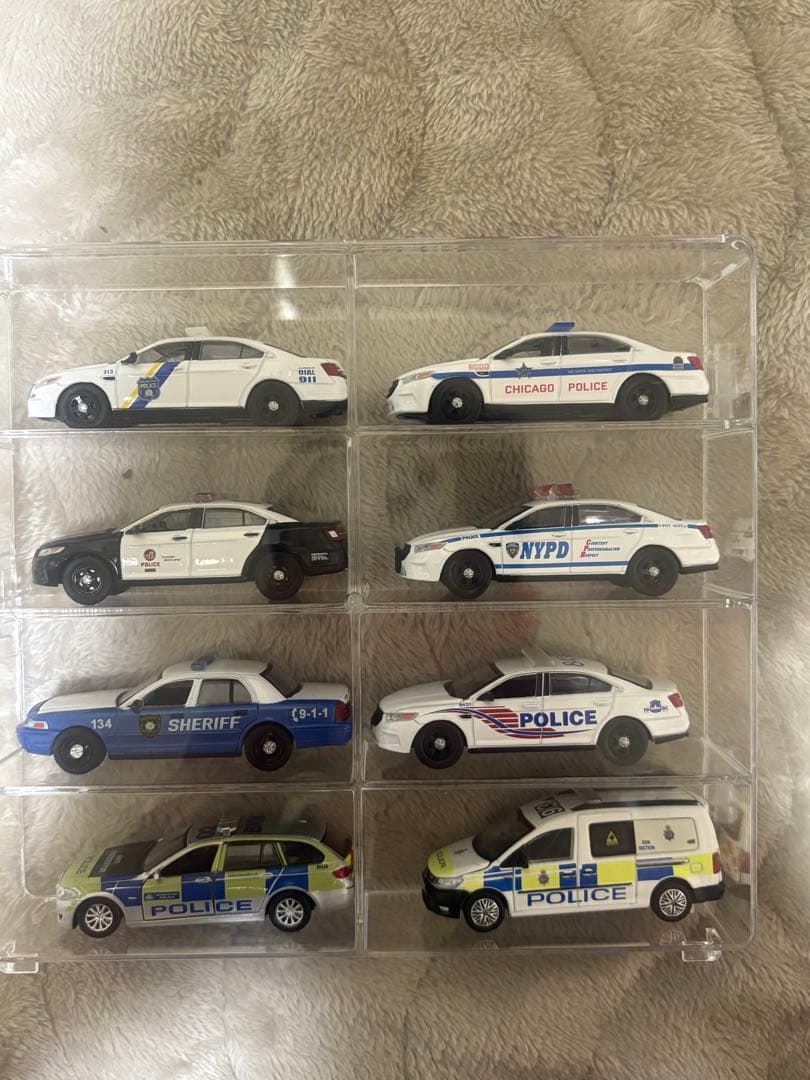 1/64 アメリカ イギリス パトカー ミニカー 8台セット