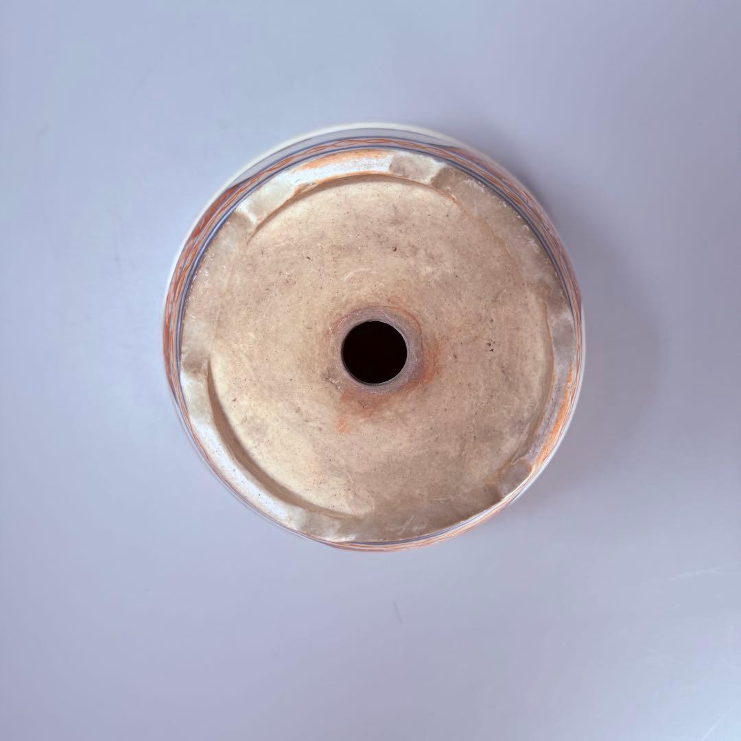 明治～大正期　輸出向　有田焼　色絵人物図　窓絵　アンティーク　植木鉢