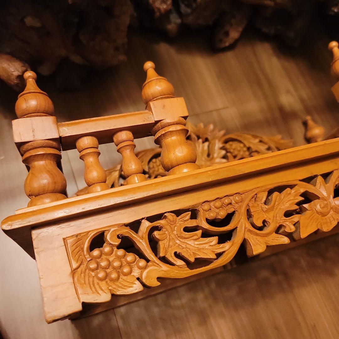 木製アジアンスタイル飾り台