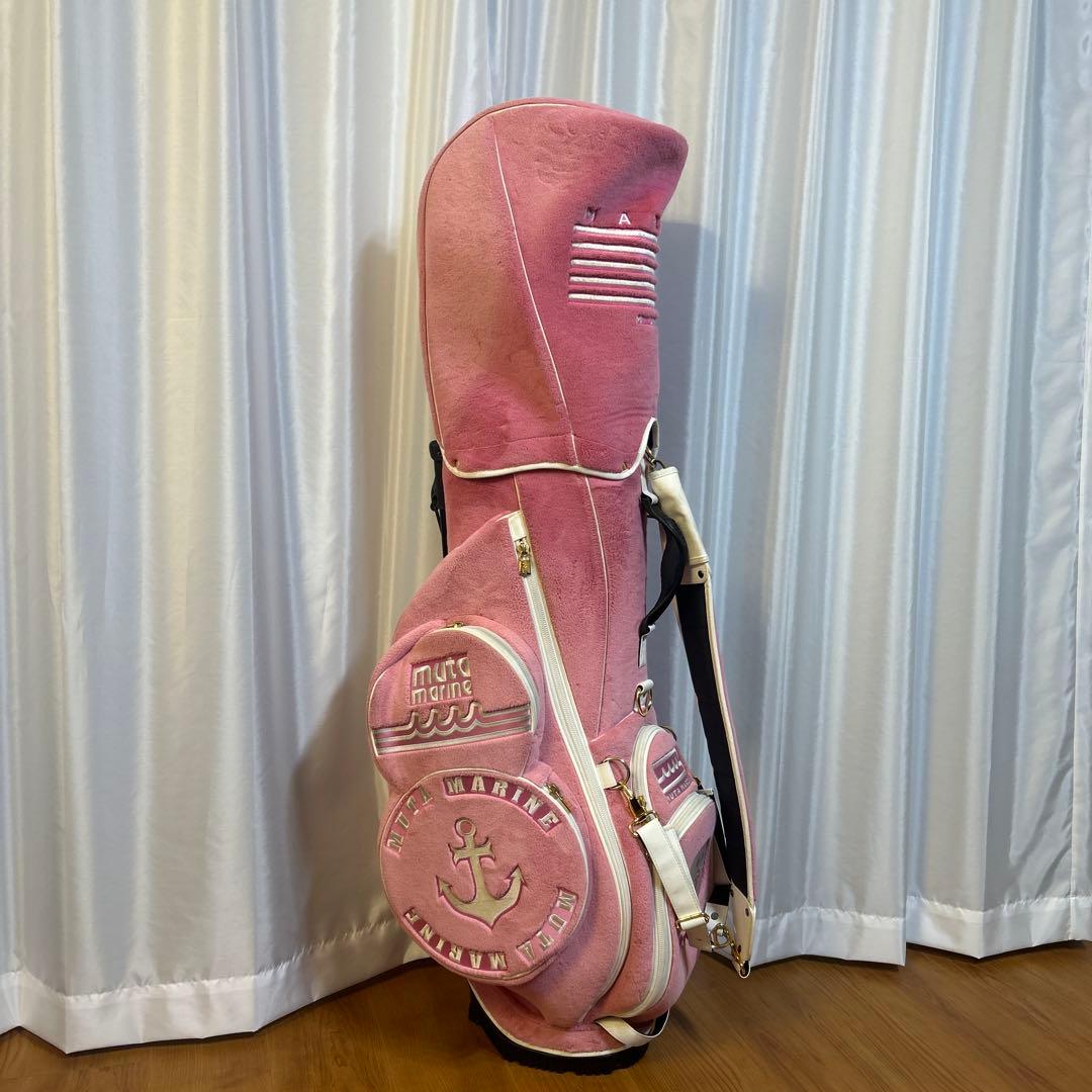 ムータマリンゴルフ　エコファー　キャディバッグ　ピンク