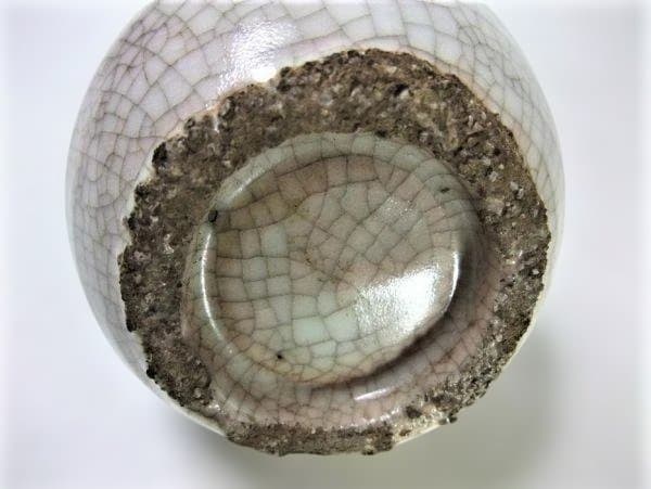 ≪李朝 朝鮮≫ 桃型水滴 朝鮮美術 桃形 砂高台 染付 書道具 美術品 骨董品