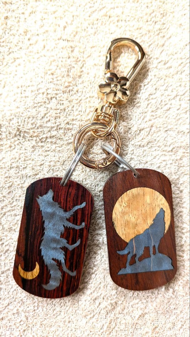 金杢犀　ドッグタグ　青い狼セット