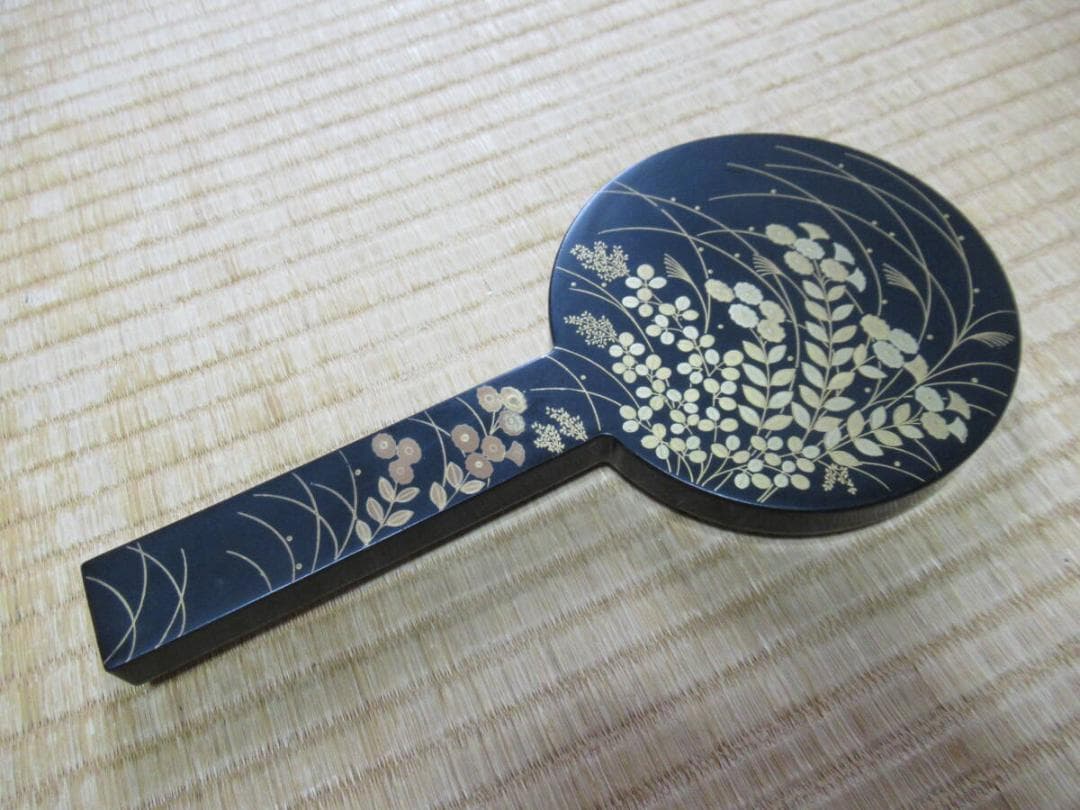 非売品美品1960年代◆資生堂「禅 ZEN」薄希英デザイン 木製台付き 合わせ鏡