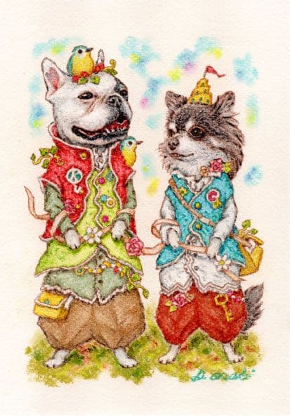 フォロワー様は価格から10％OFF【ペット画オーダー制作（A5用紙　１匹描き）】