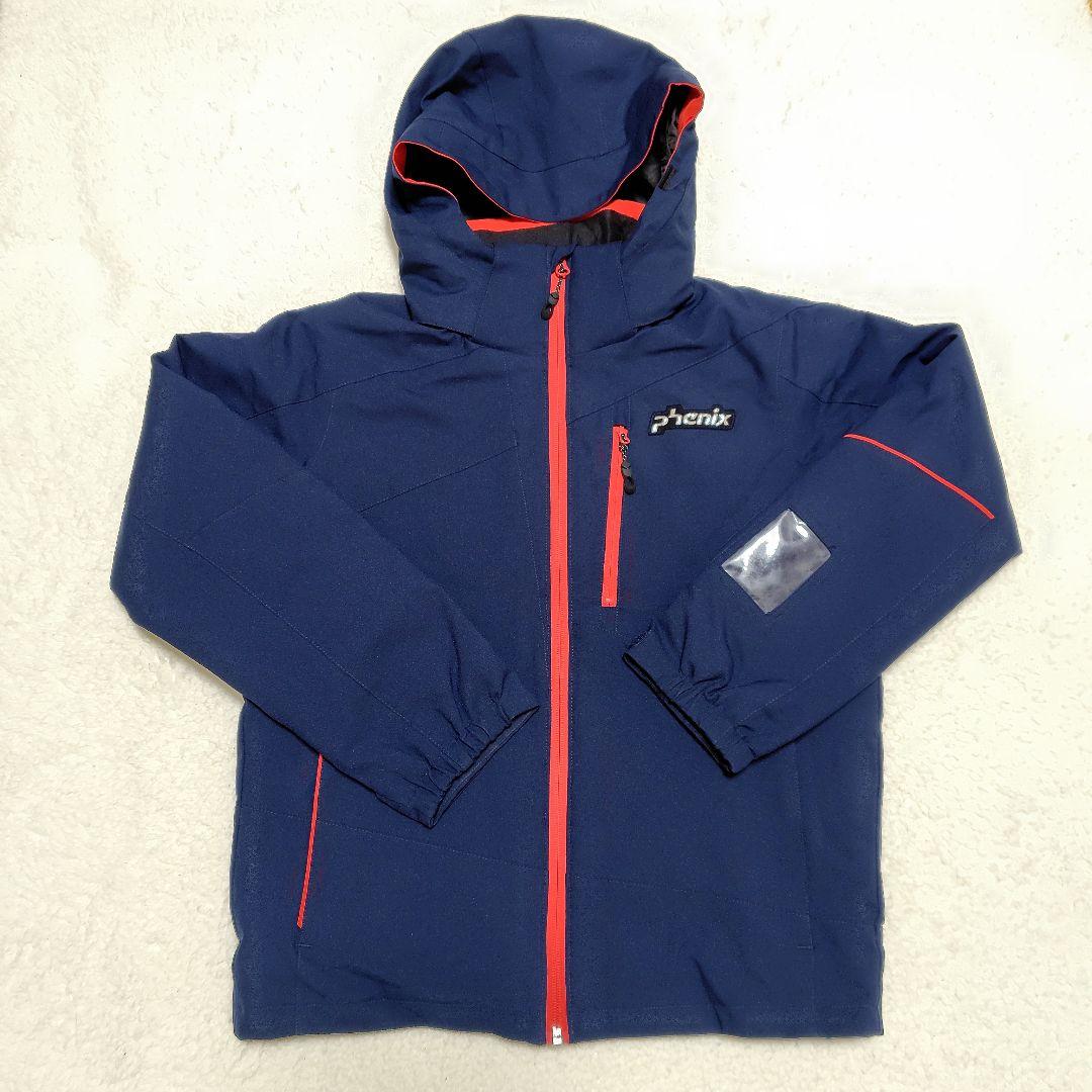 美品 phenix ジュニア スキーウェア上下セット150 撥水 防寒 ネイビー