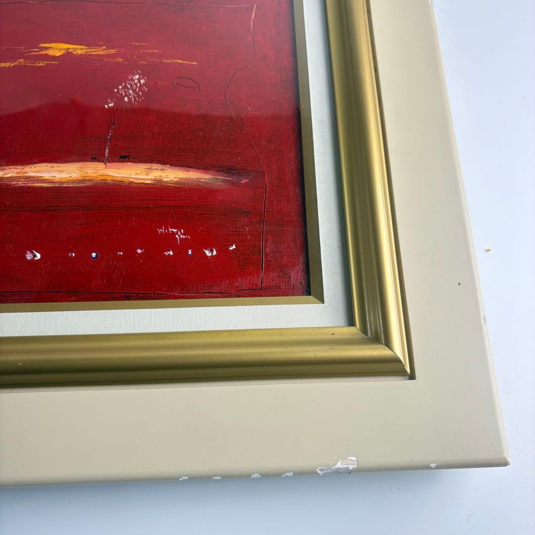 北海道画家 片山弘明「北のメルヘン」油彩 F3 額装 光陽会会員 一枚の繪 K