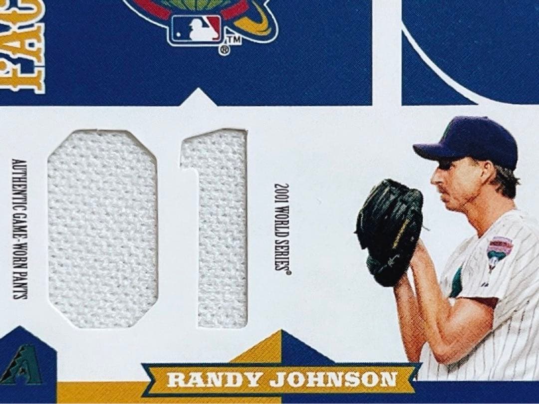 ジョンソン/ウィリアムス 2001年 ワールドシリーズ 実使用メモラビリアカード