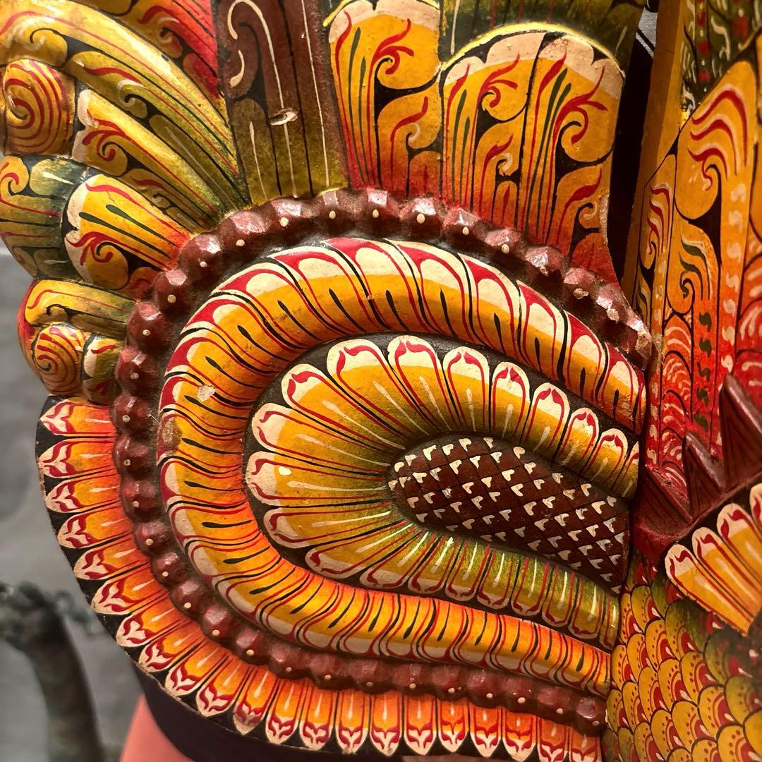 ヴィンテージ　インドネシア ヒンドゥー教の神様ガルーダのとてつもない雰囲気の彫刻