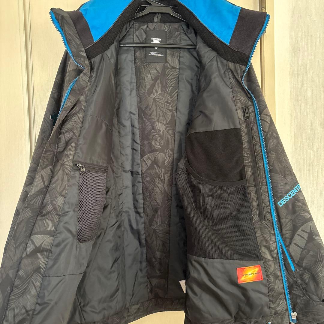 お値下げDESCENTEデサント★メンズスキーウェア上下セット★黒/青★サイズM