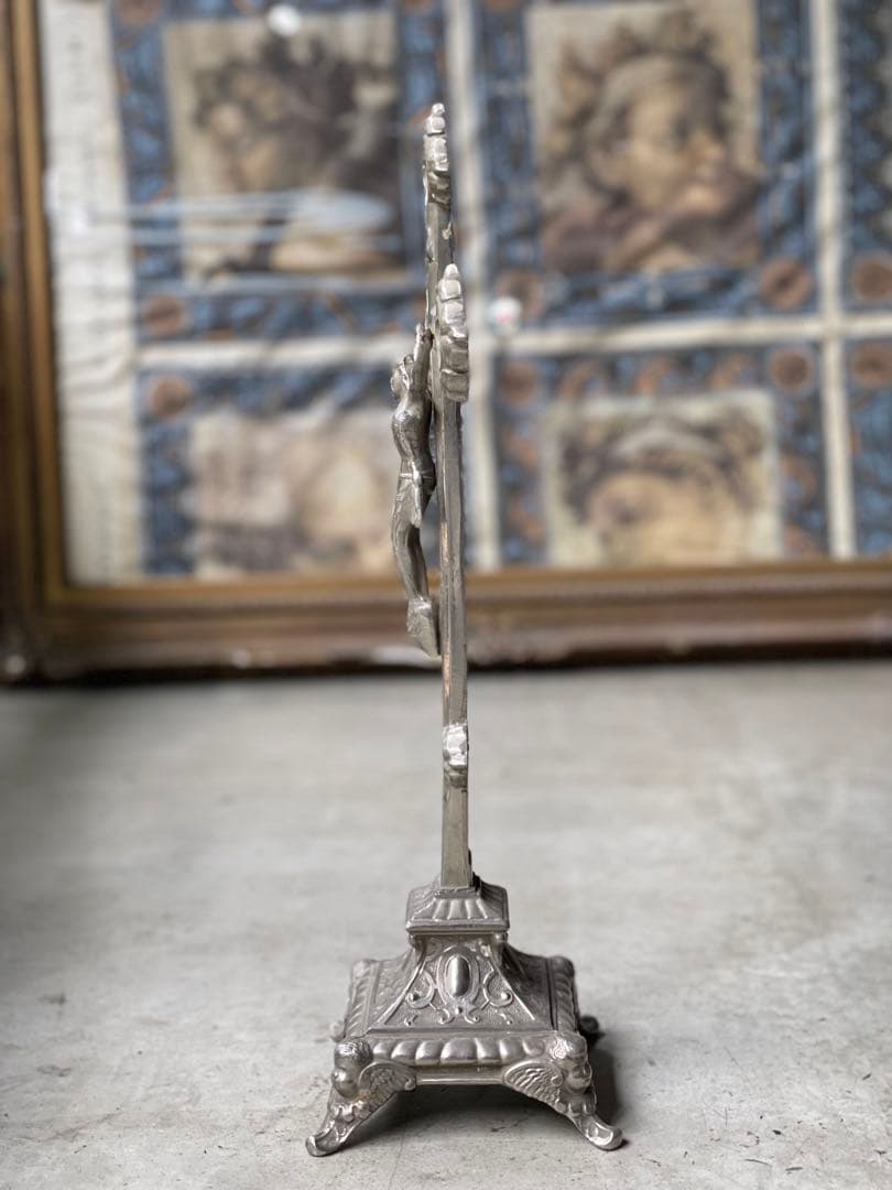 【フランス便】アンティーク ◆ キリスト十字架/メタル◆