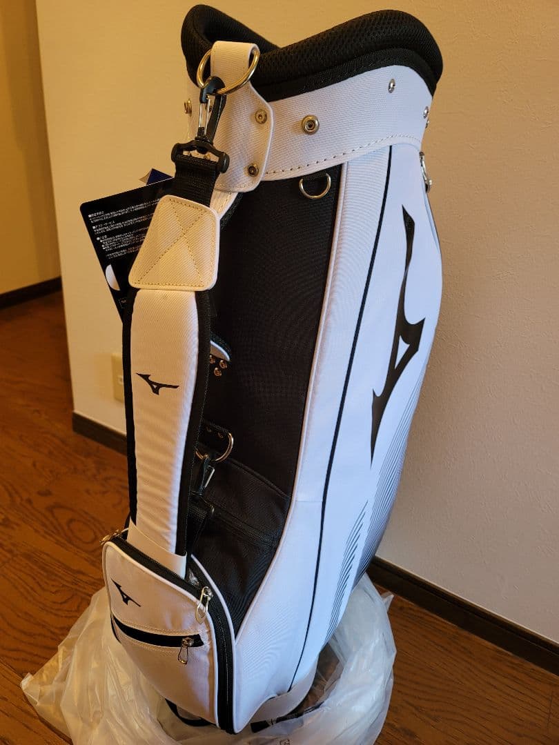 お値下【新品未使用】Mizuno ゴルフキャディバッグ 白黒