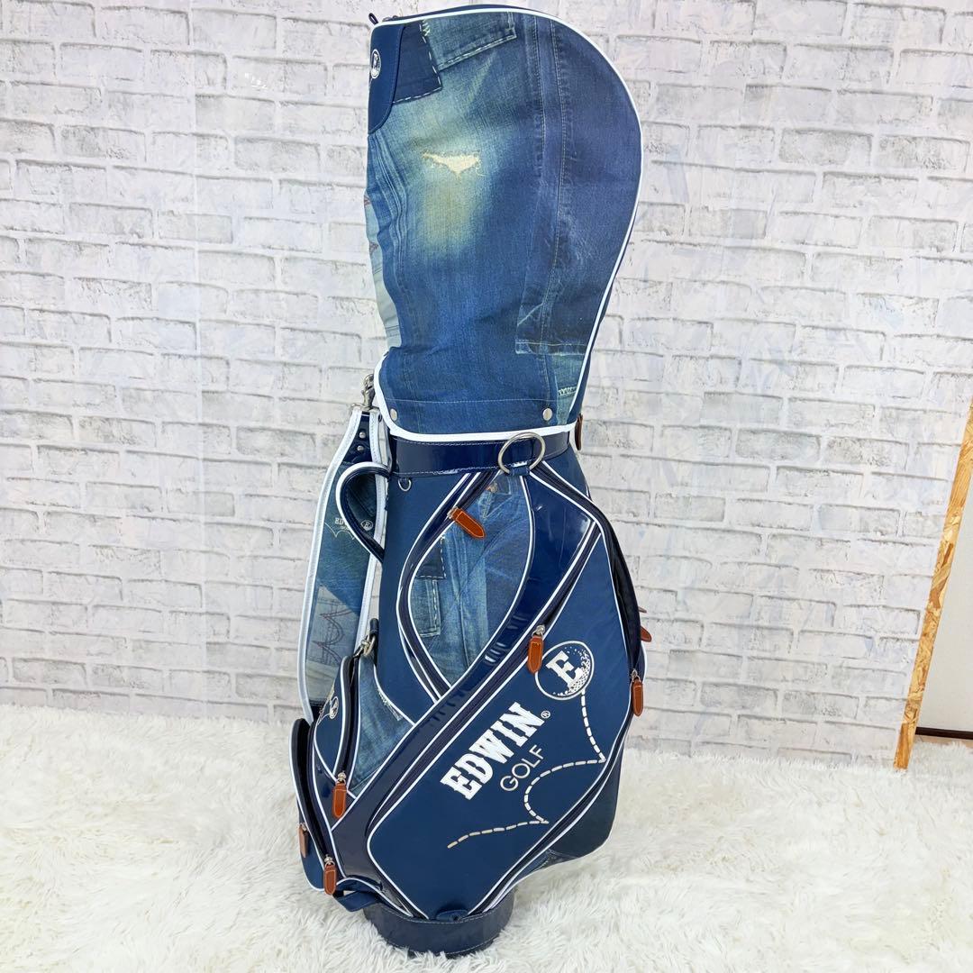 EDWIN デニム風 キャディバッグ 希少 エドウィン ジーパン ジーンズ 美品