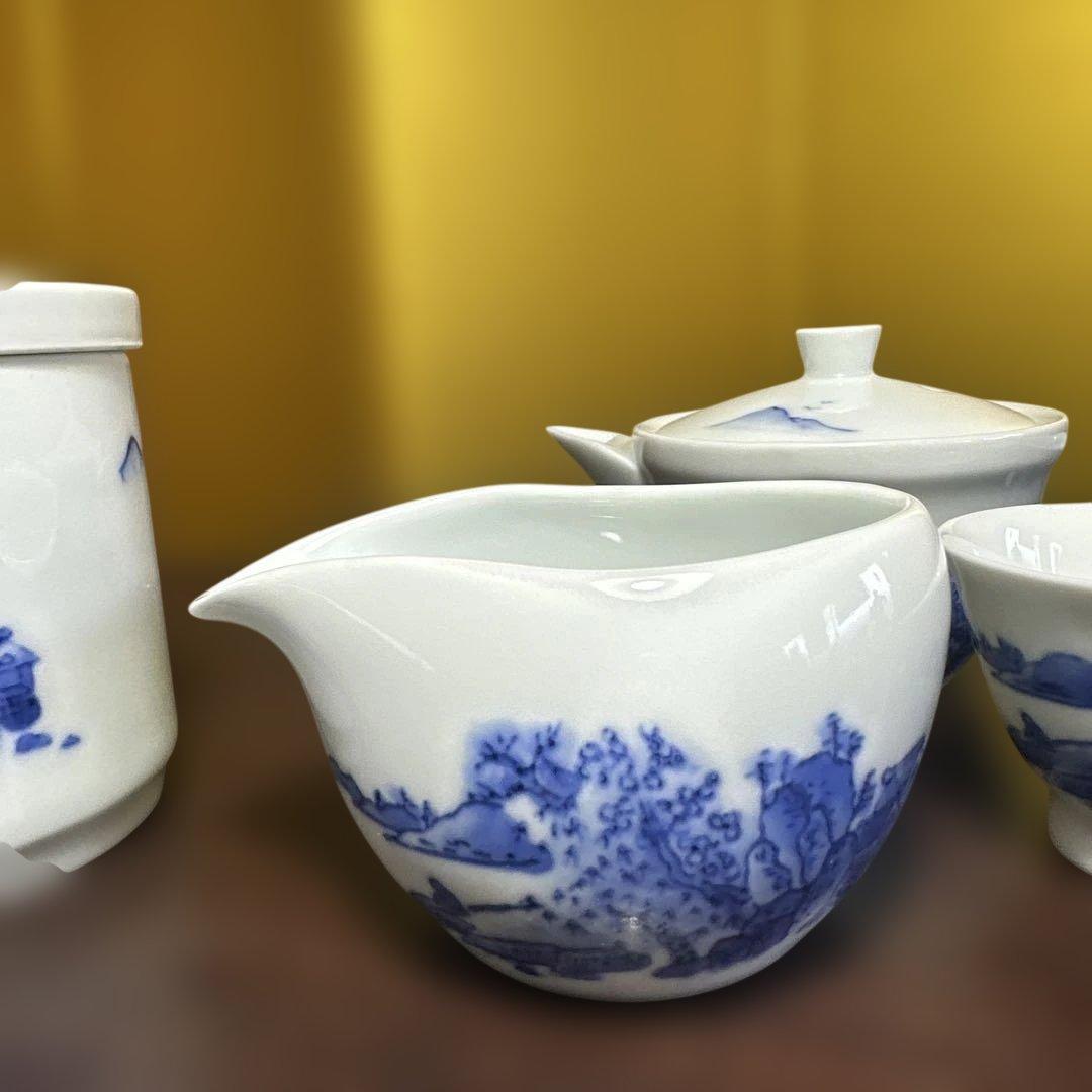 平安焼，鍋島焼，有田焼，清水焼，青白磁， 茶道具セット