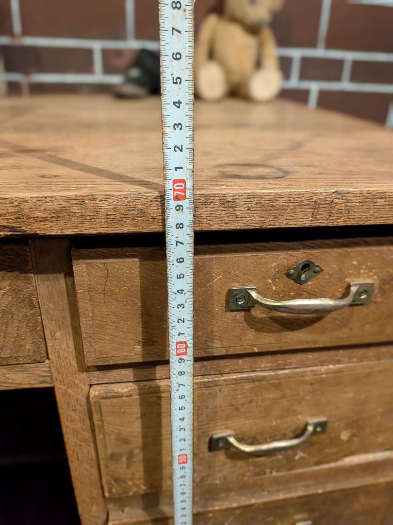 ヴィンテージ　アンティーク片袖机　ワークデスク