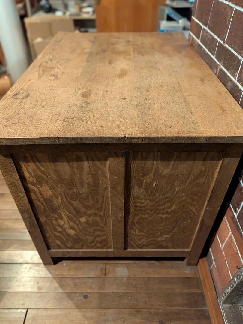 ヴィンテージ　アンティーク片袖机　ワークデスク