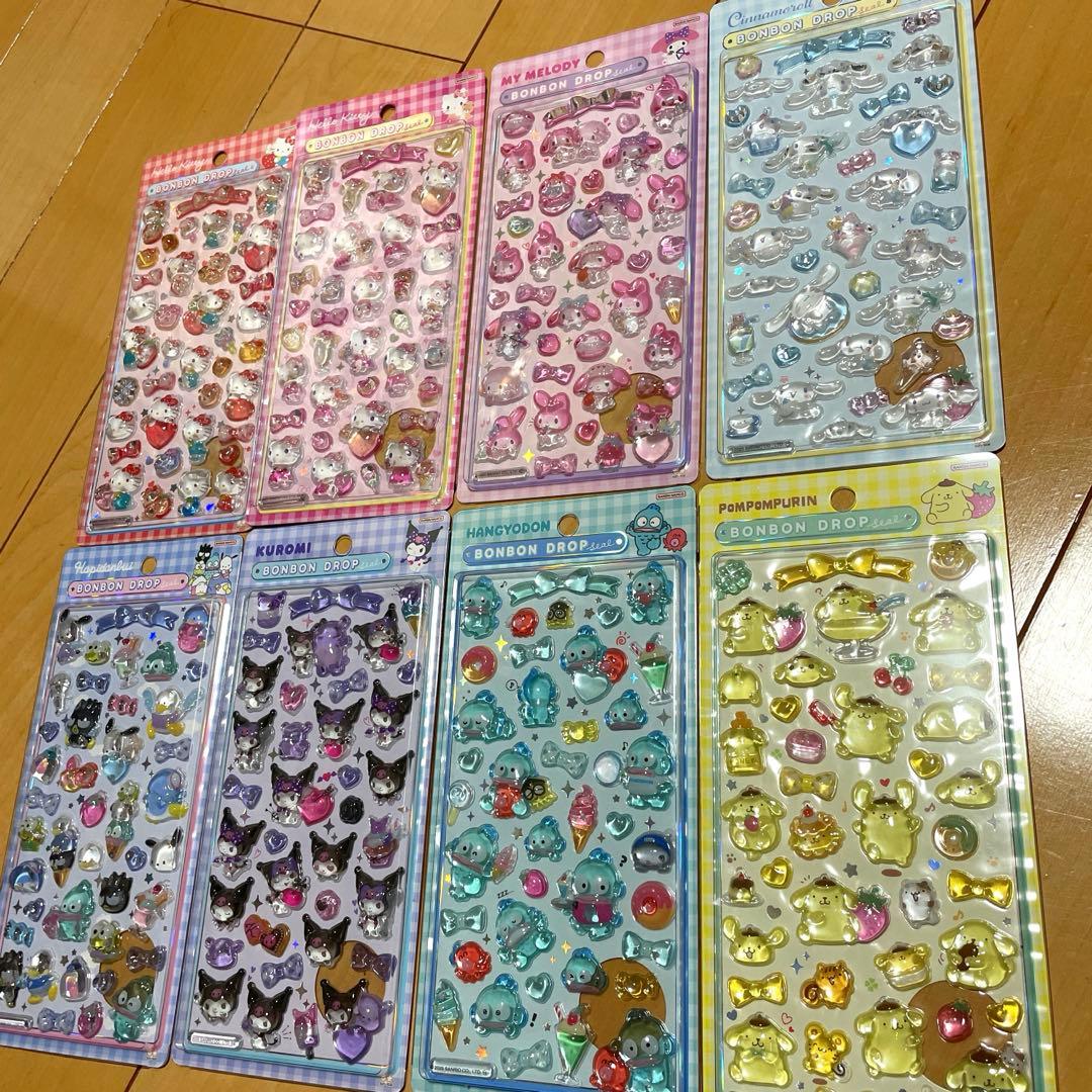【新品・正規品】ボンボンドロップシール サンリオ 第二弾8種