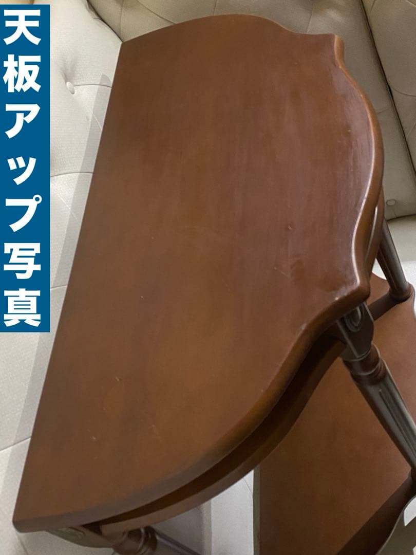 希少♦️花びら ハーフムーン コンソールテーブル♦️落ち着きある華やかなヴィンテージ