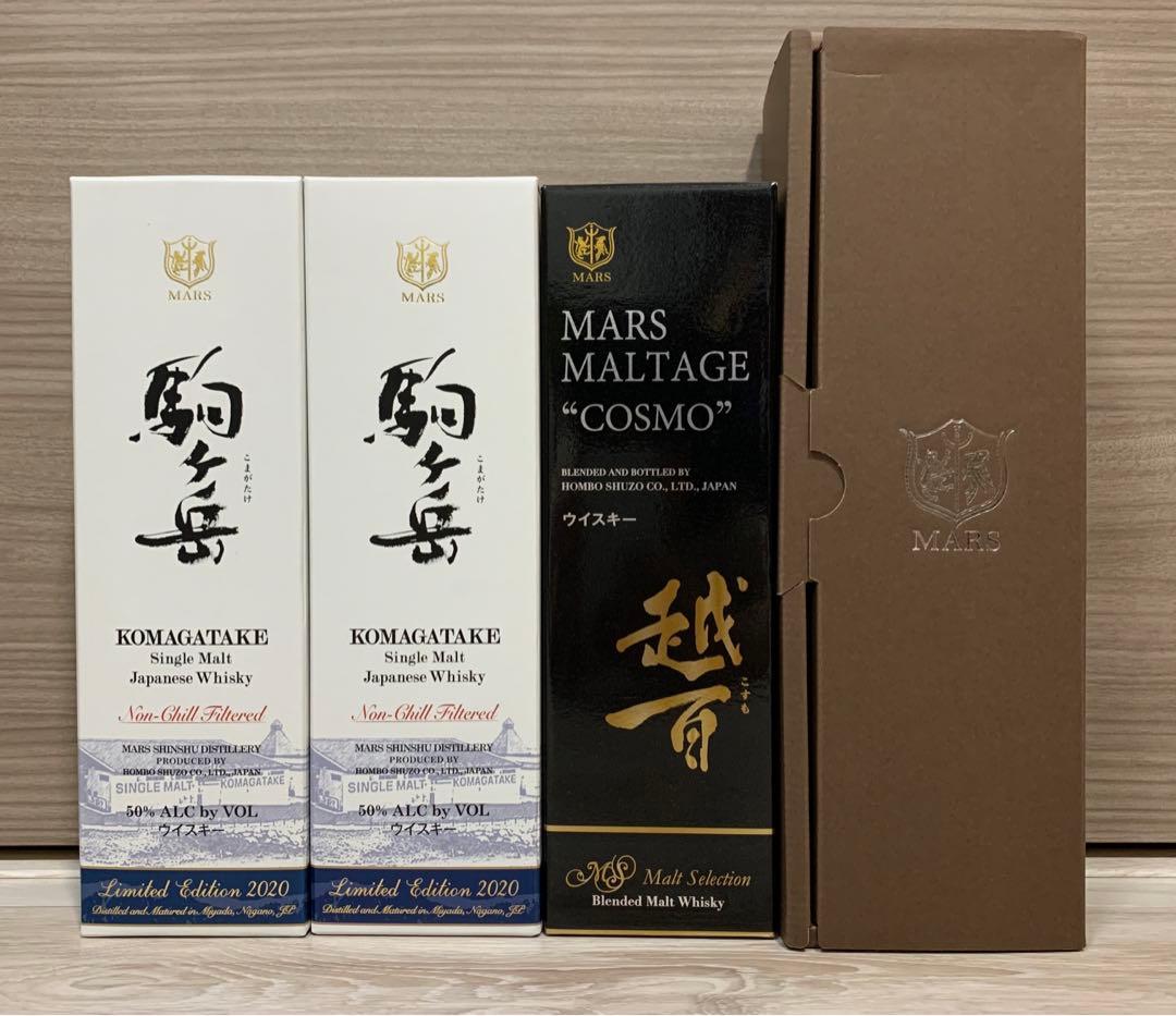 【新品未開封】MARSウイスキー 箱付 4本セット 駒ヶ岳 越百 津貫