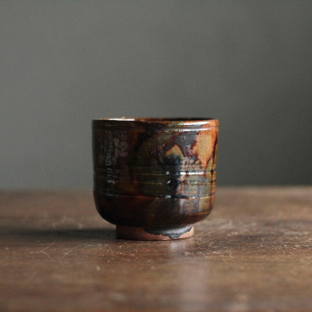 筒茶碗 須佐焼か？ 古美術 アンティーク 古道具 茶道具