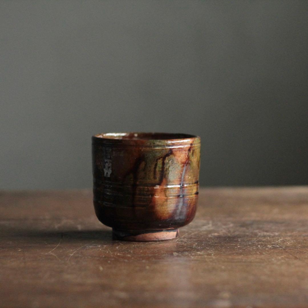 筒茶碗 須佐焼か？ 古美術 アンティーク 古道具 茶道具